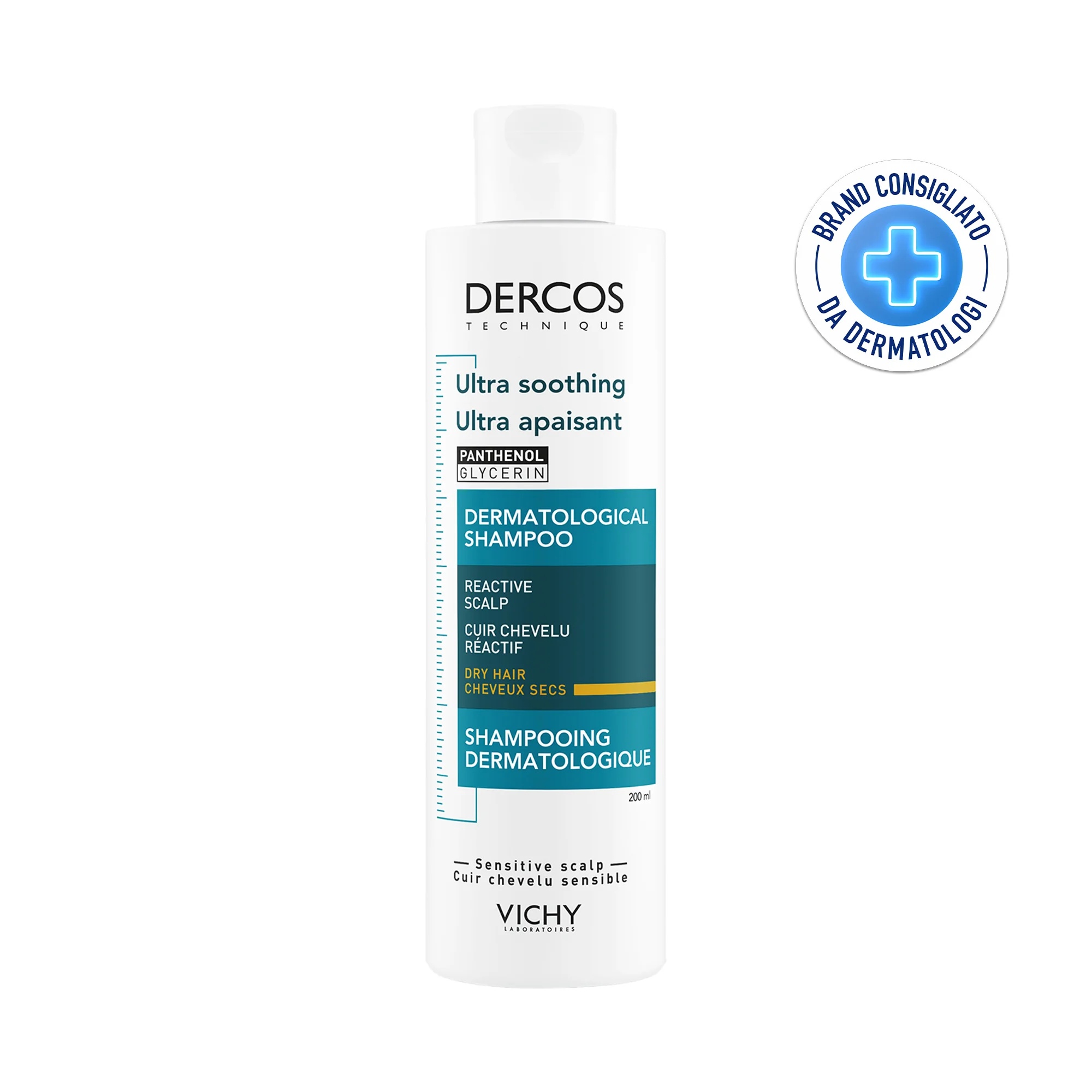 VICHY Vichy Dercos Ultra Soothing Shampoo 200 ml Droog Haar