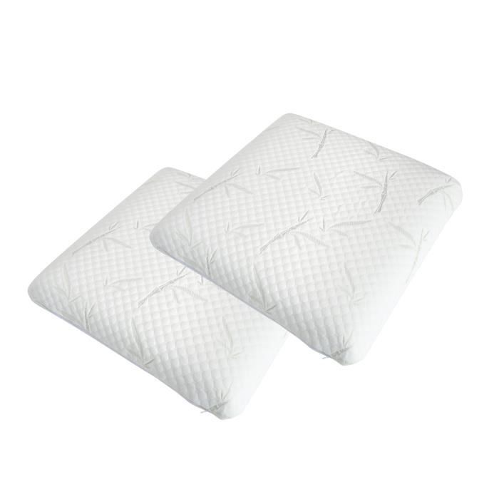OLYMPE BEDDING | Set of 2 MDF pillows 60x60 cm | Memory foam | Firm