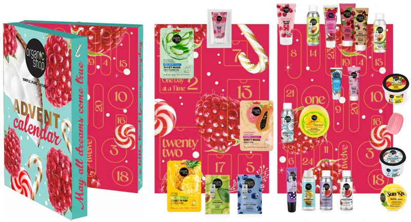 Calendário do Advento de Bem-Estar de 24 Dias da Organic Shop Natural Beauty