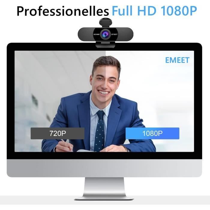 Webcam - eMeet - C960 - Full HD 1080P - Dual Microphone - Wide Angle 90°