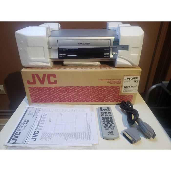 MAGNETOSCOPE JVC HR-V505 6 TETES HIFI STEREO LECTEUR ENREGISTREUR K7 CASSETTE VIDEO VHS VCR + TELECOMMANDE