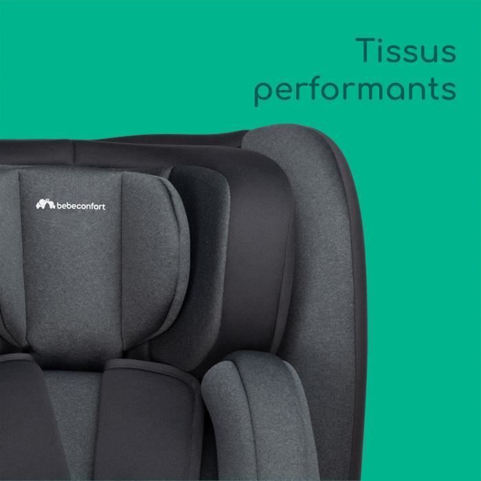 BEBECONFORT EvolveFix PLUS i-Size 0/1/2/3 Konvertibelt bilsete - Isofix 0 til 12 år (36 kg) - 40-150 cm TONERT SVART