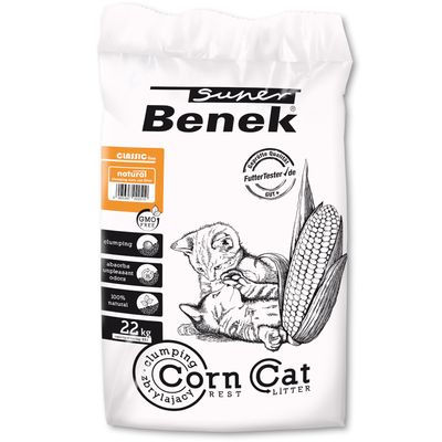 Super Benek -maissi-kissanhiekka, luonnollinen, paakkuuntuva