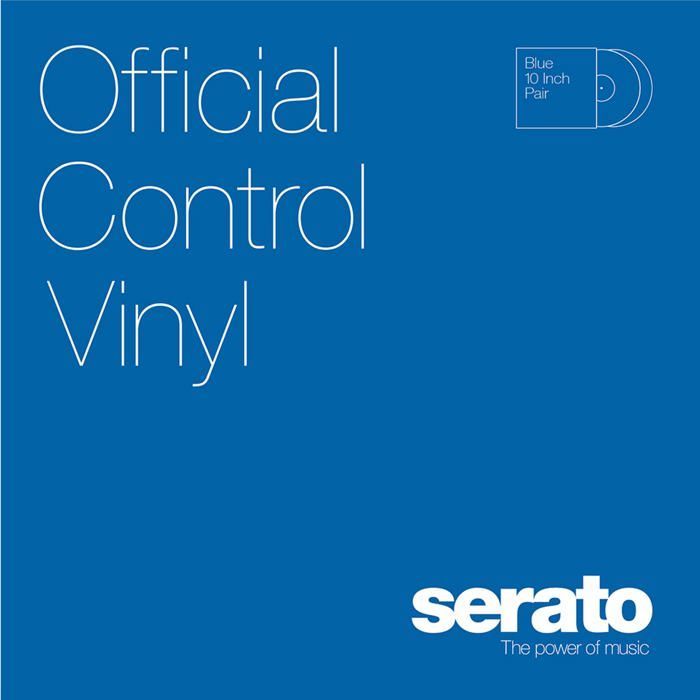 DJ felt pad - Serato turntable - 500096 - 10-inch Control vinyl - Standard colors - Blue (pair)