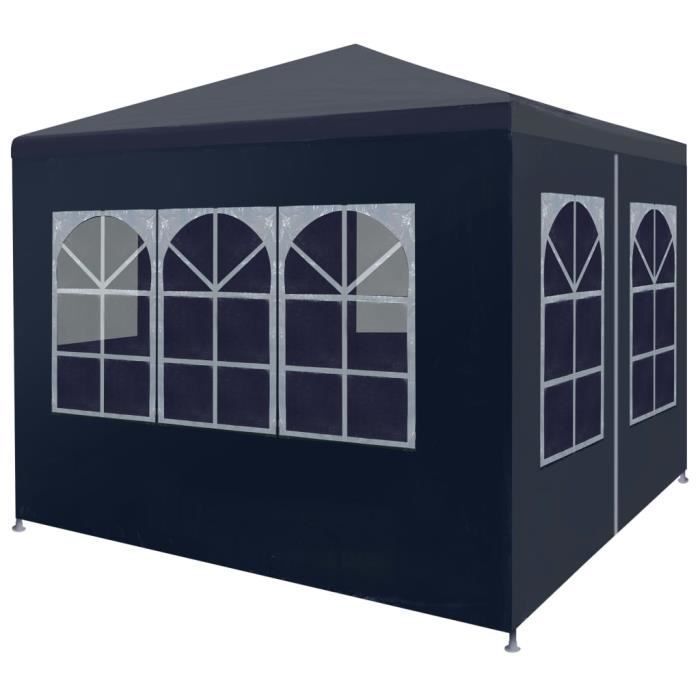 Carpa para fiestas - VIDAXL - 3 x 3 m - Azul - Resistente a los rayos UV - Fácil de montar