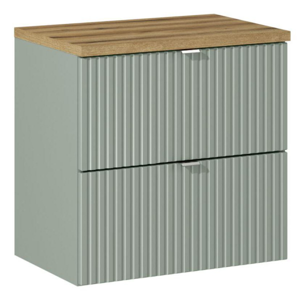 SZAŁWIOWA szafka z blatem 60 cm LINE REED GREEN z szufladami