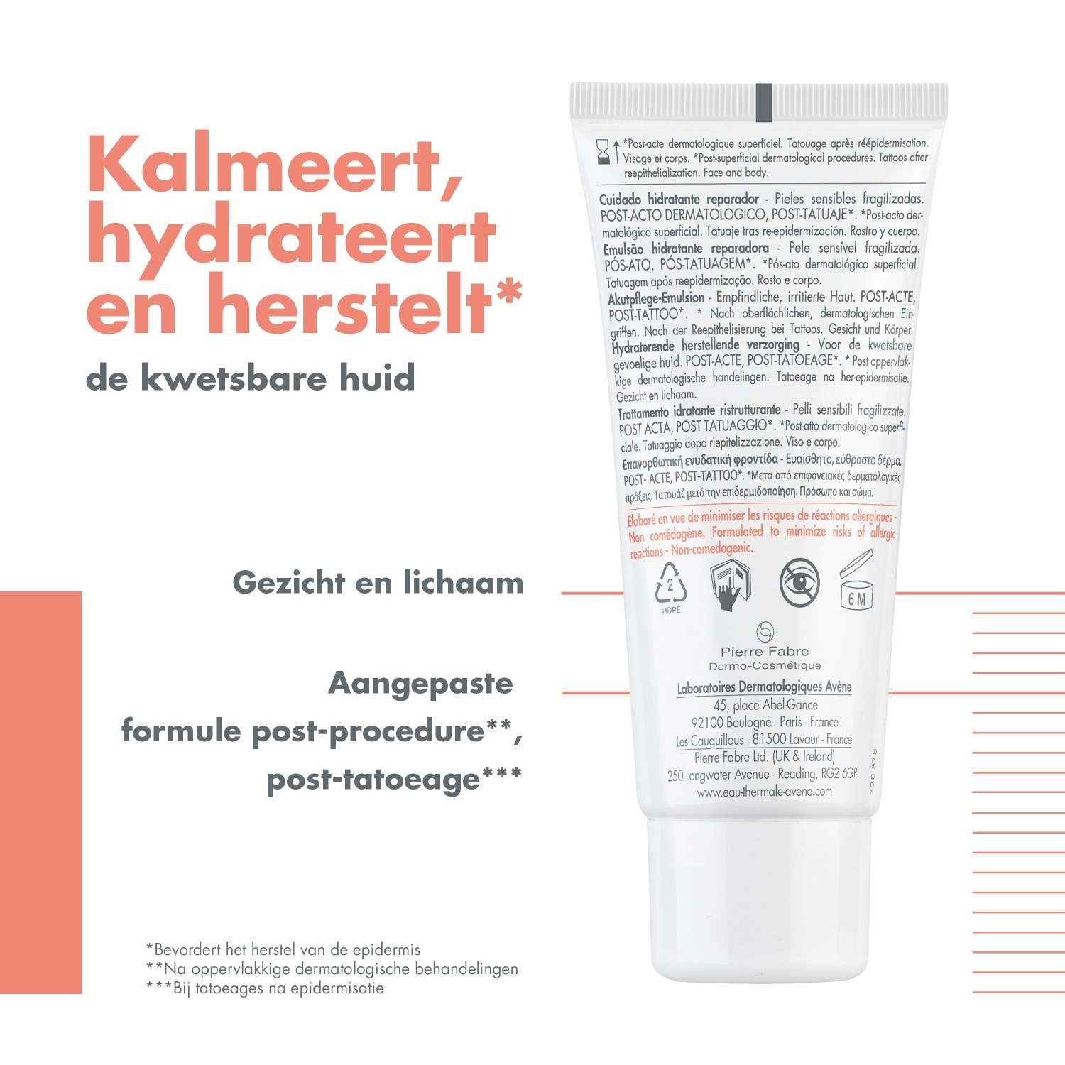 Avène Cicalfate+ krema za lice: hidratantna i regenerirajuća njega za osjetljivu i oslabljenu kožu, 40 ml