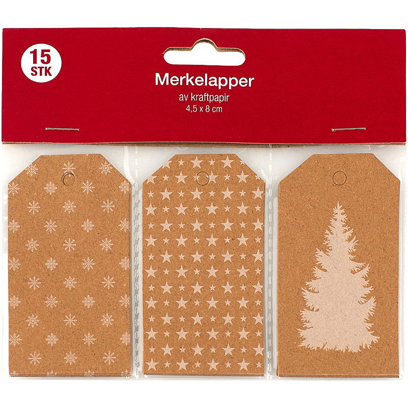 Hem Presentetiketter 15-pack Kraft