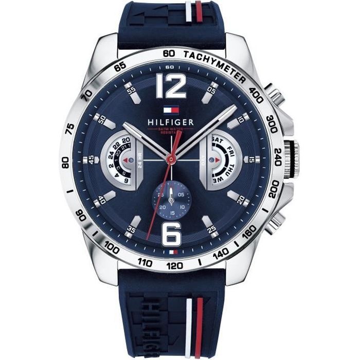 Montre - Tommy Hilfiger - 1791476 - Quartz - Caoutchouc Bleu - 46 mm