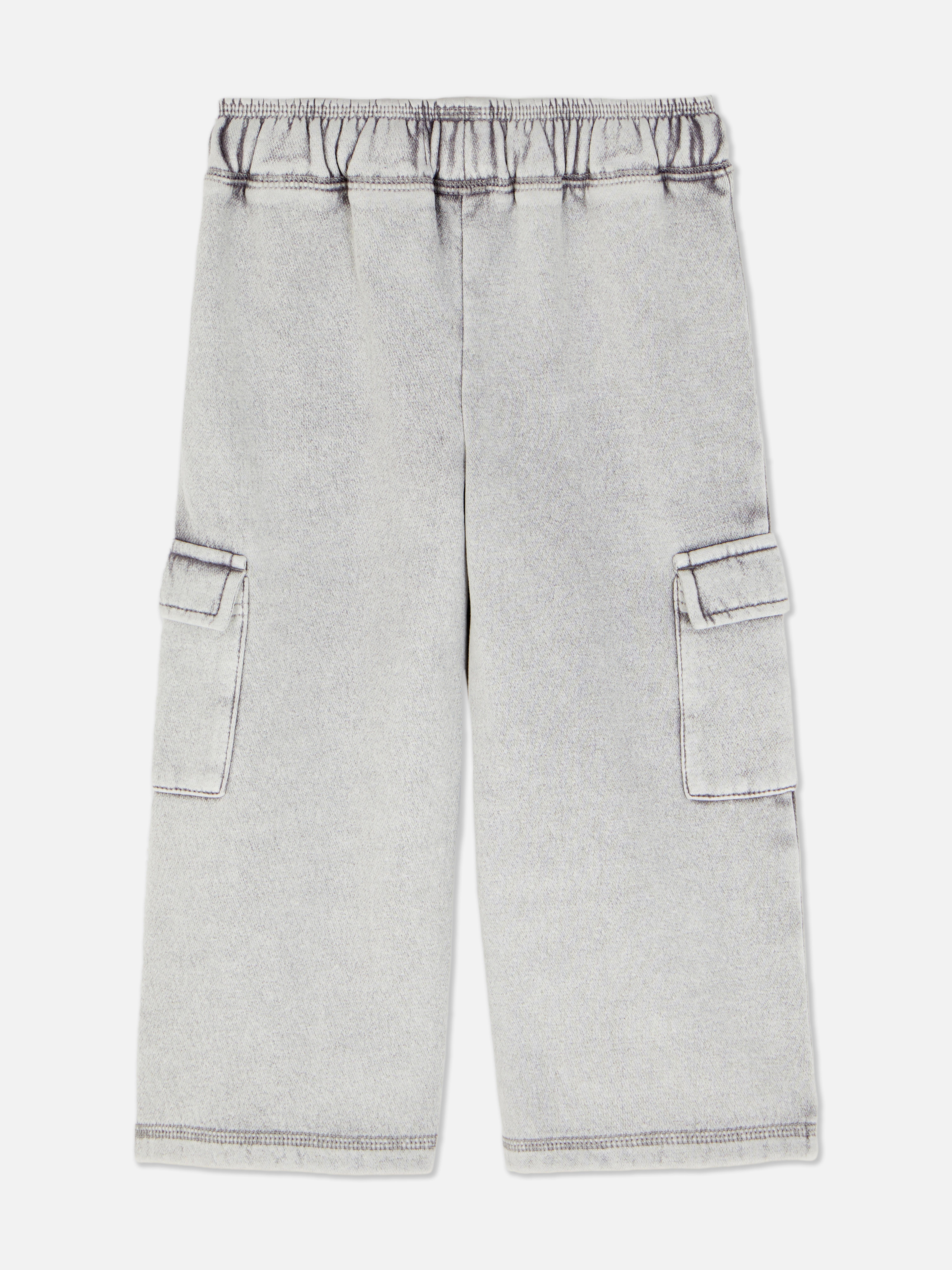 Passende Cargo-Jogginghose im Acid-Wash-Look. Utility-Jogginghose im Acid-Wash-Look mit Kordelzug im Bund.