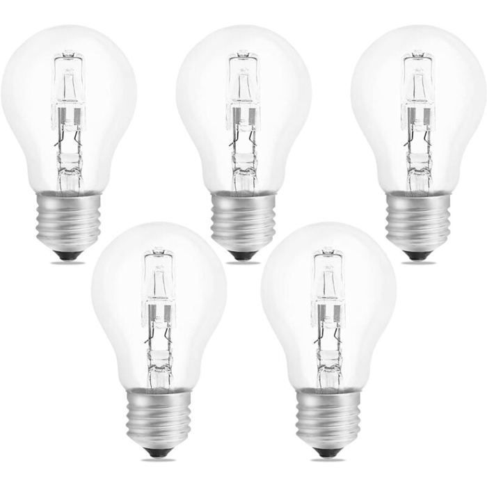 Dimmbare E27-Halogenlampe – MICH – 42 W – 650 lm – Warmweiß 2700 K – Klar – 5er-Pack