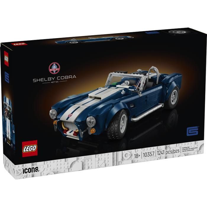 Maquette de voiture ancienne - LEGO - 10357 - Shelby Cobra 427 S/C - Modèle pour adultes - Multicolore