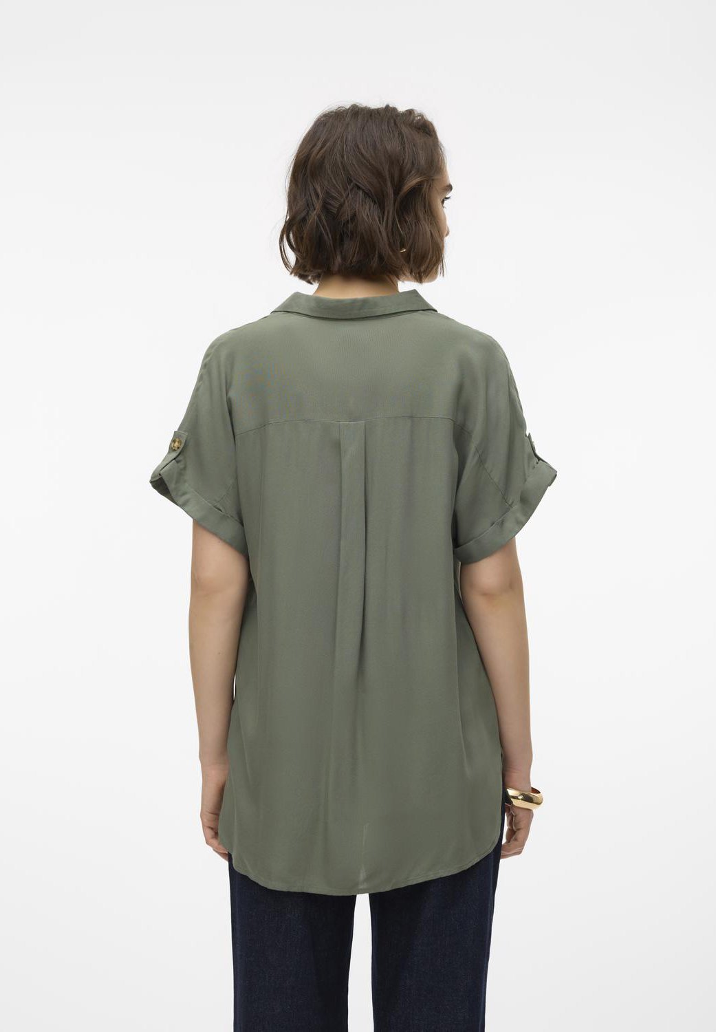 Vero Moda VMBUMPY NOOS - Bluse mit Knopfleiste - Lorbeerkranz