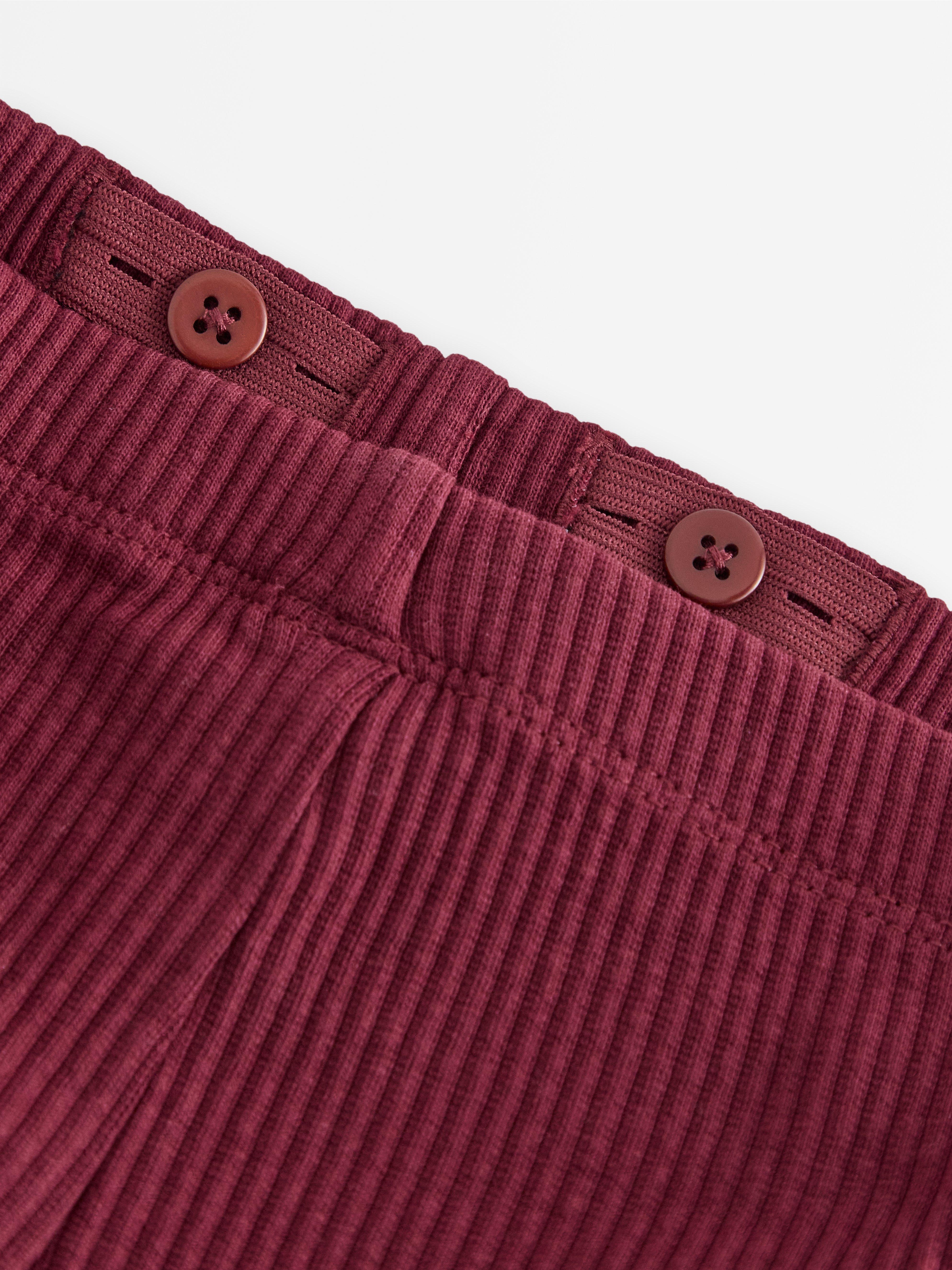 Žebrované legíny Dk dusty red