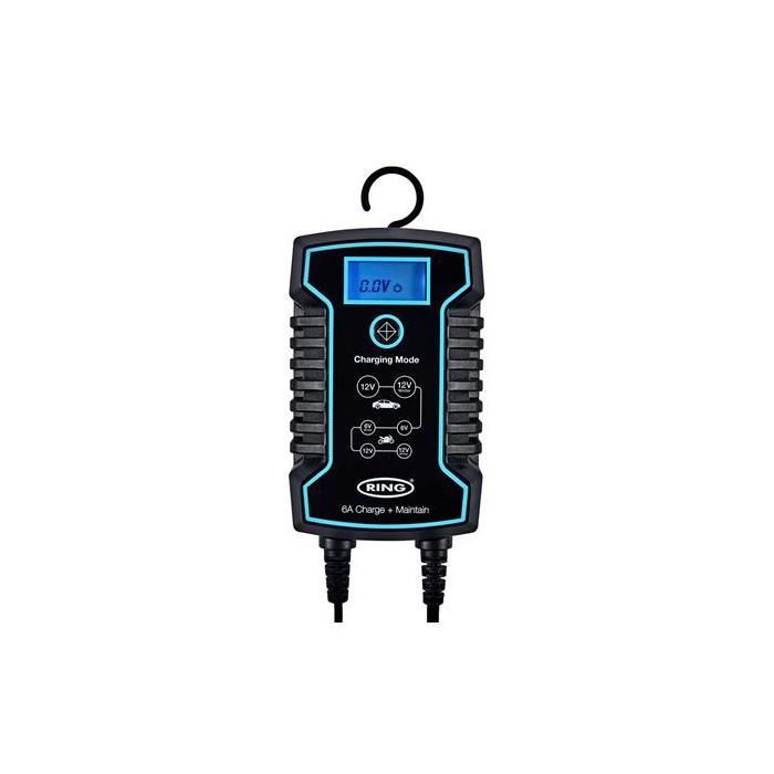 CARGADOR DE BATERÍA INTELIGENTE + MANTENIMIENTO DE CARGA DE ANILLO DE 6A 6/12V