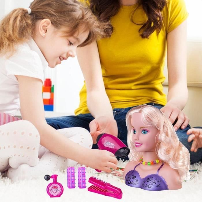 Friseurspielzeug – BASIC – Einfacher Frisierkopf – 35 Zubehörteile – Für Mädchen ab 4 Jahren