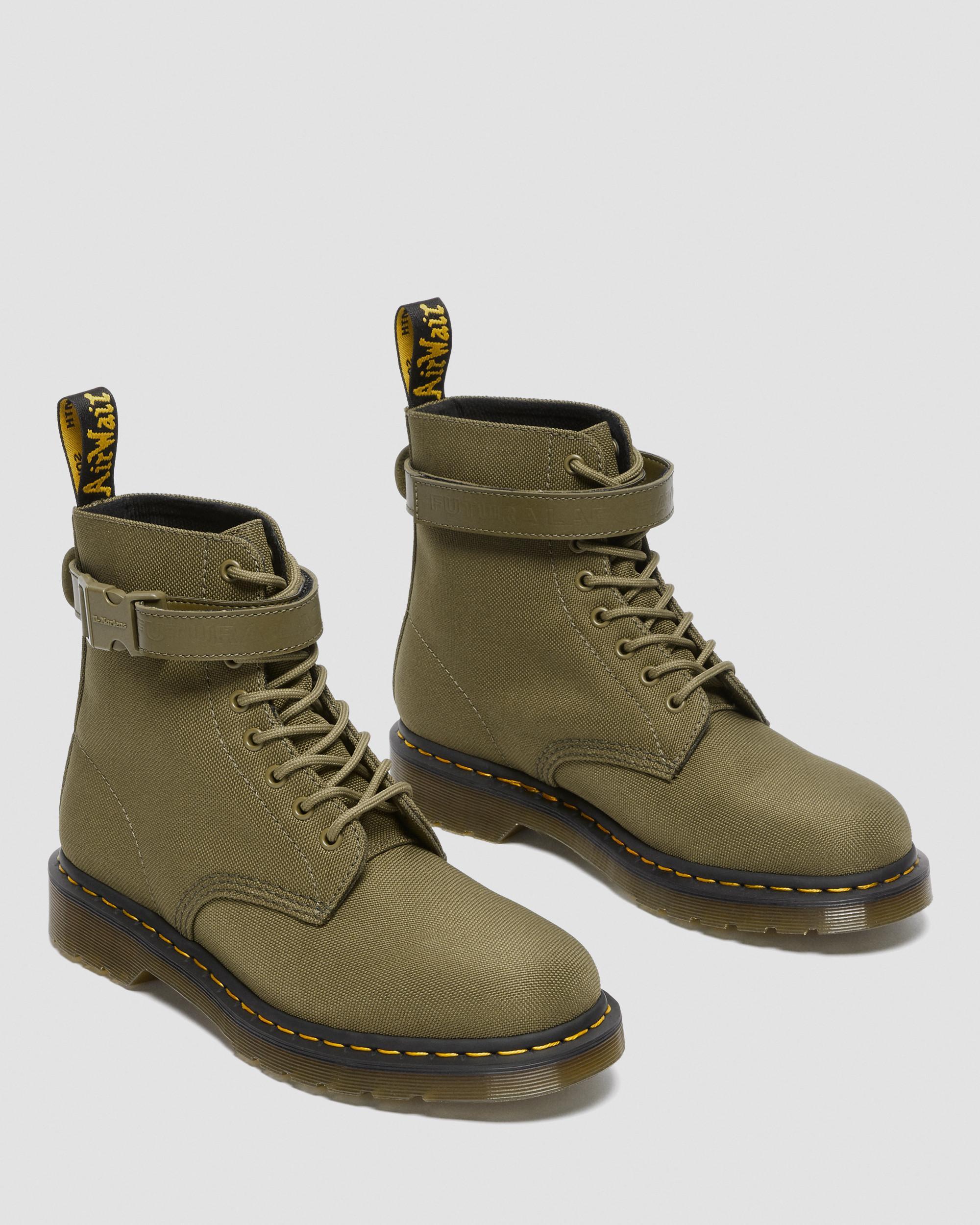1460 Futura Olive Strap Lace Up Boots