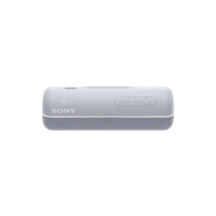 Altavoz Bluetooth portátil Sony SRS-XB22 con graves extra y luz resistente al agua - Gris