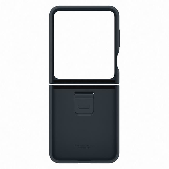 Funda y carcasa para teléfono móvil Samsung, funda de silicona con Z Flip de 5 anillos, azul marino.