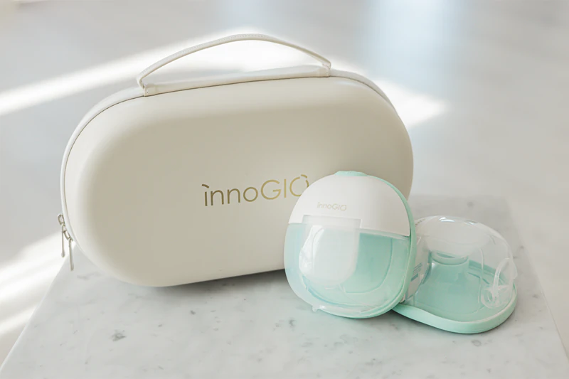 Bomba tira-leite dupla premium para aquecimento innoGIO GIOmum Line GIO-361