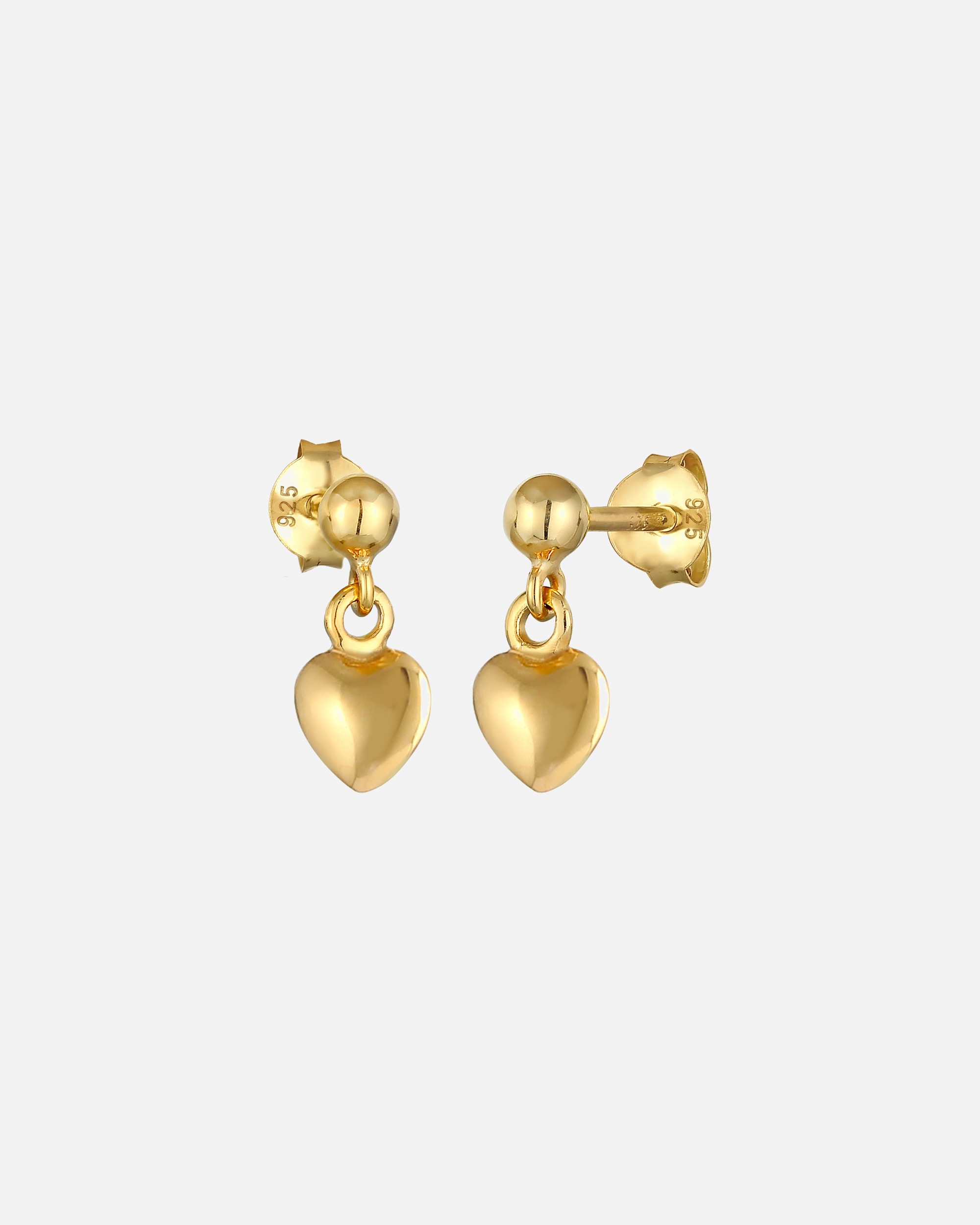 Elli Boucles d'oreilles Femme Coeur Amour Tendance Minimale en Argent Sterling 925