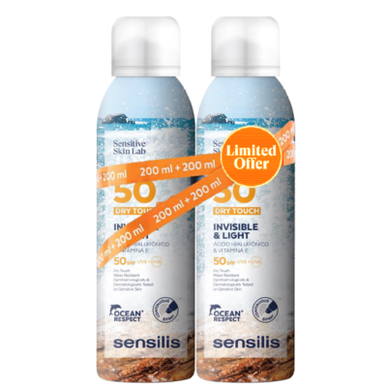 Sensilis komplet za zaščito pred soncem z dvojnim pršilom SPF50 200 ml 200 ml 200 ml 200 ml