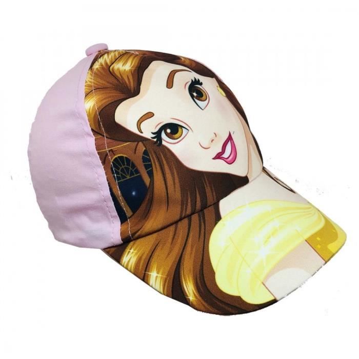 Gorro para niña - Disney - Bella - Rosa - Talla única - Ajustable con velcro