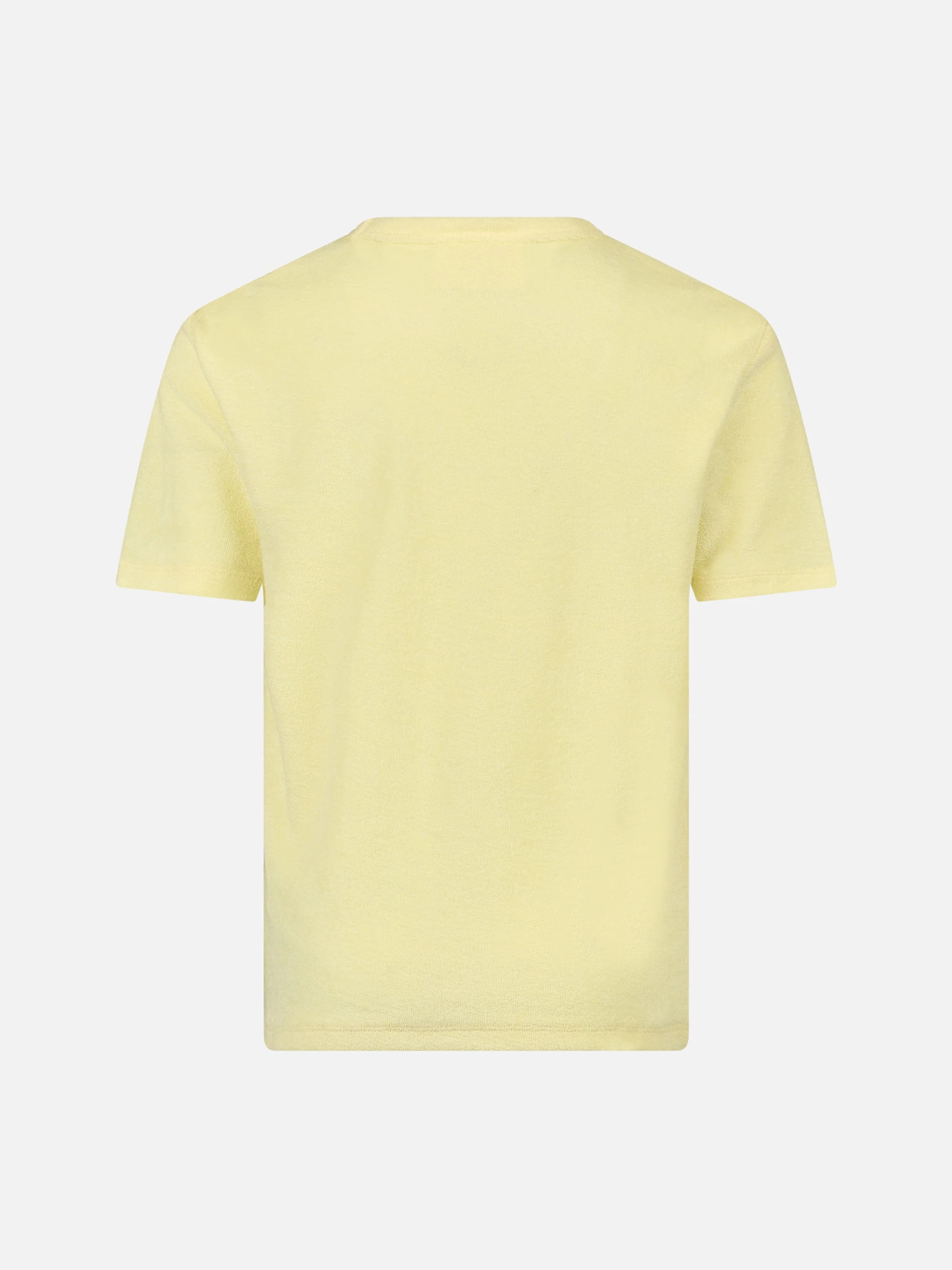 Gary lysegul frotté drenge-T-shirt med St. Barth-broderi