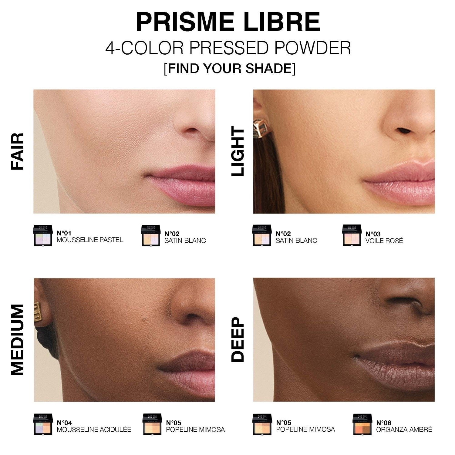 „Givenchy Prisme Libre“ 4 spalvų fiksuojamoji pudra – 7 g