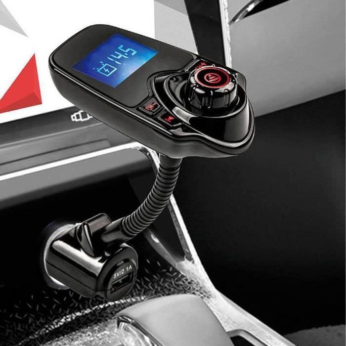 Transmetteur FM - LCC - T10 - Bluetooth V3.0 - Kit mains libres - Rouge