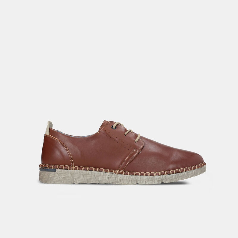 Męskie skórzane sznurowane buty