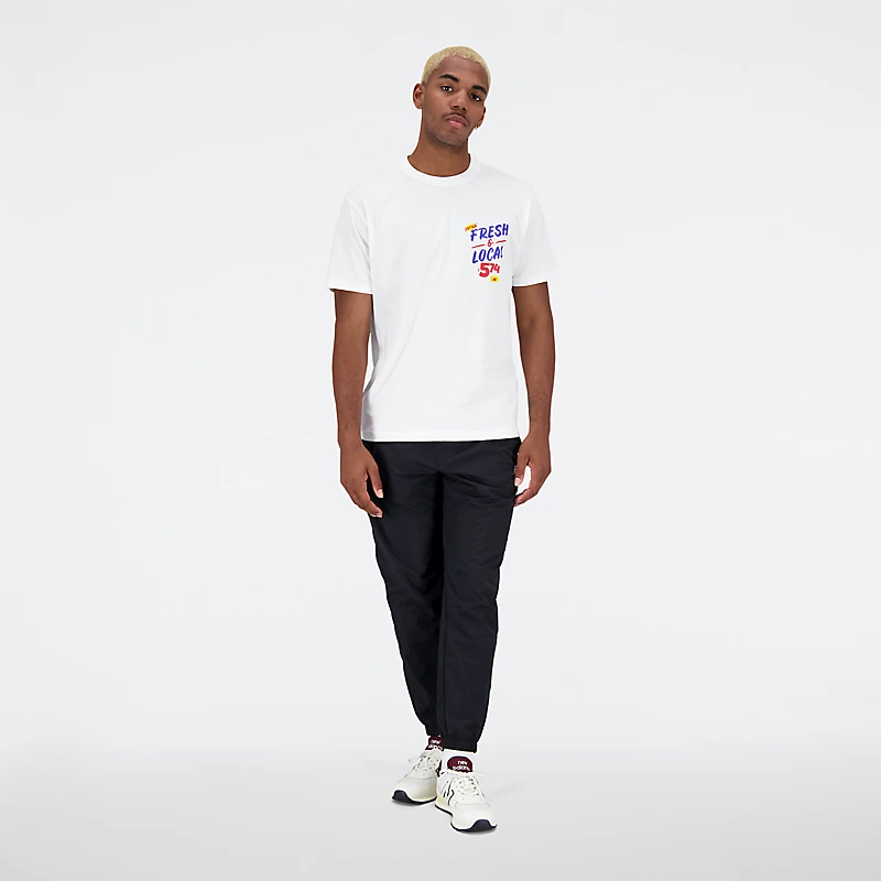 Męska koszulka z krótkim rękawem Essentials Reimagined Graphic Cotton Jersey T-skjorte - BIAŁA