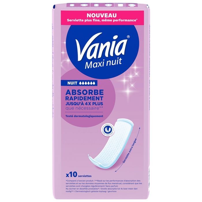 Vania Maxi Night 10 Extra Long Pads