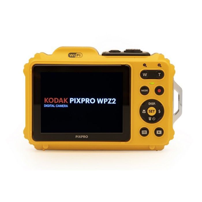 KODAK Pixpro WPZ2 Pack + 2 Batteries + 1 SD Card - Compact 16MP, Waterproof to 15m, Shockproof, 720p Video, LCD Screen - Yellow