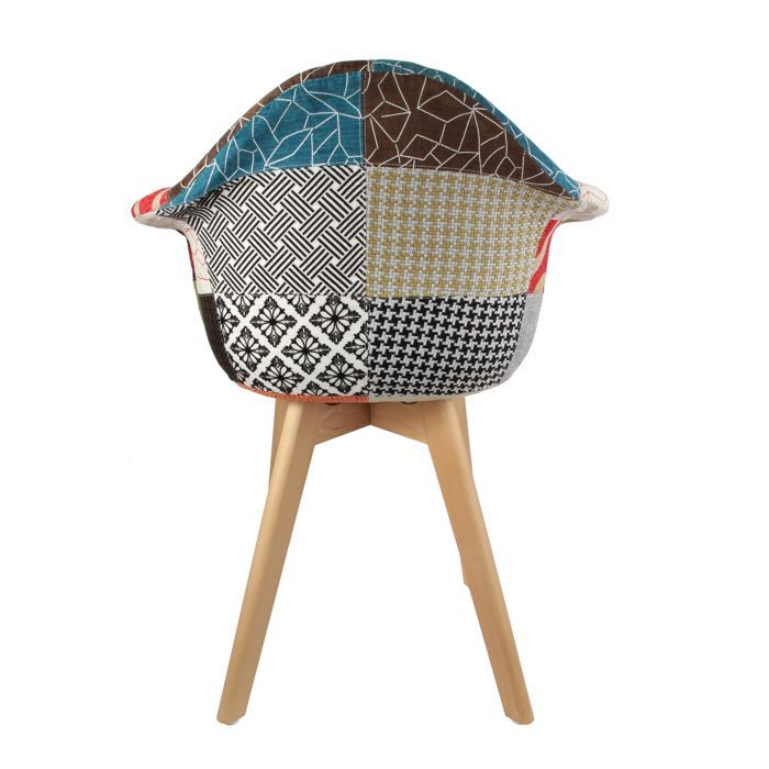 Set med 2 fåtöljer - Home Deco Factory - Skandinavisk - Lapptäcke - Flerfärgad