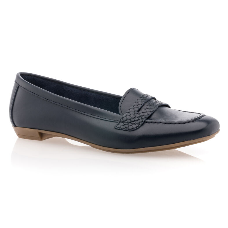 Blaue Damen-Loafer/Bootsschuhe