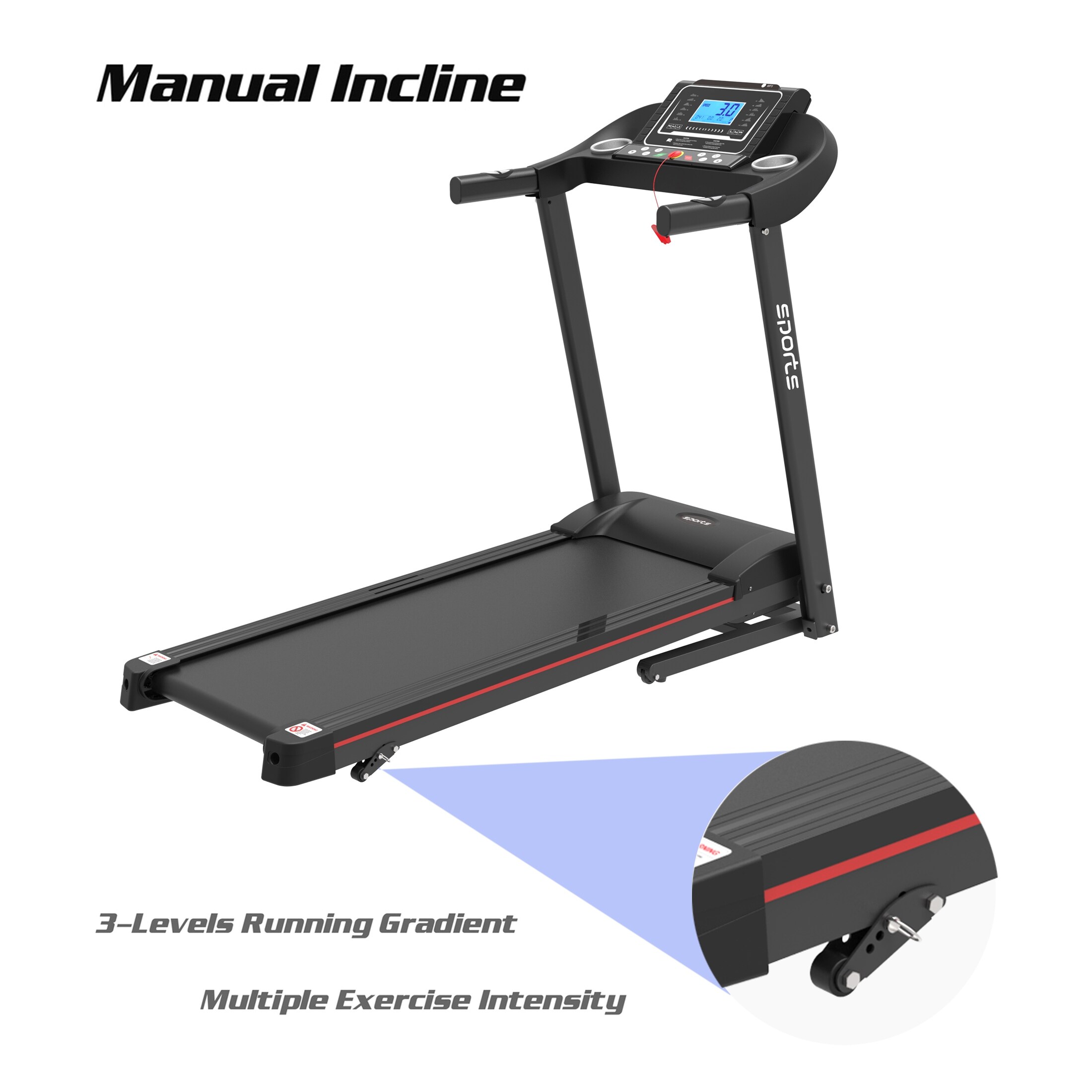 Moda Heimtrainer mit Laufband und 5-Zoll-LCD-Display