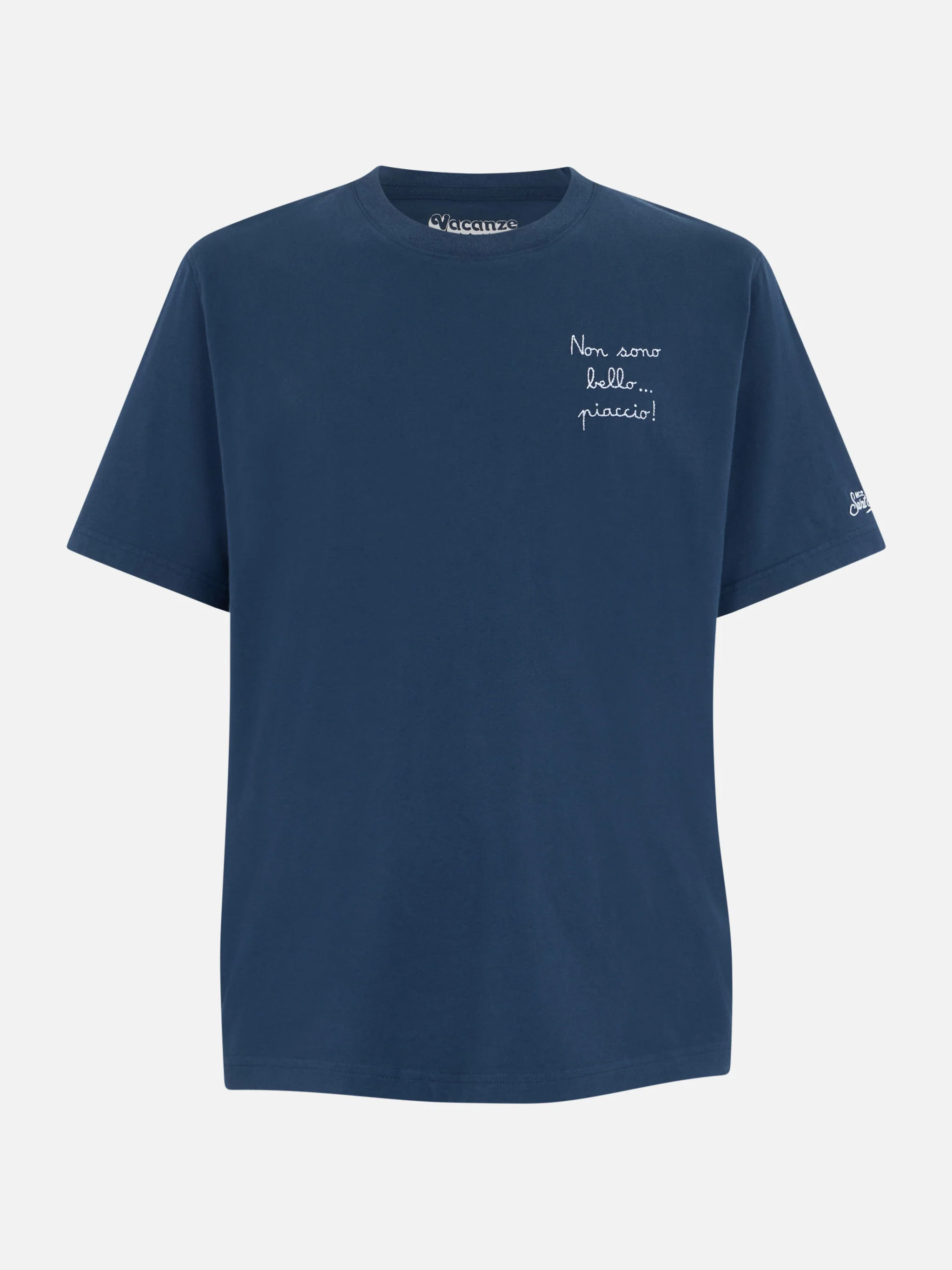Camiseta Arnott para hombre | Azul, manga corta | Bordado 