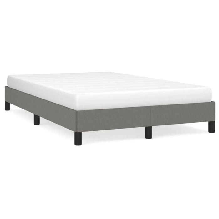 BEST Volwassenenbed/Lattenbodem Grijs, Bedframe - zonder matras - donkergrijs 120 x 190 cm stof Nov694975