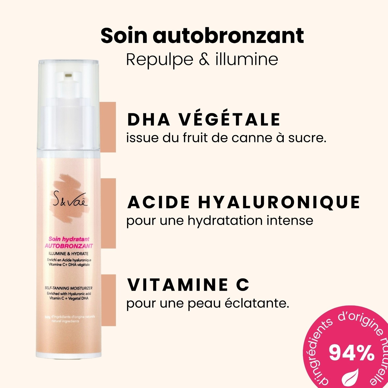 S & Vaë LE SOIN HYDRATANT AUTOBRONZANT - VISAGE