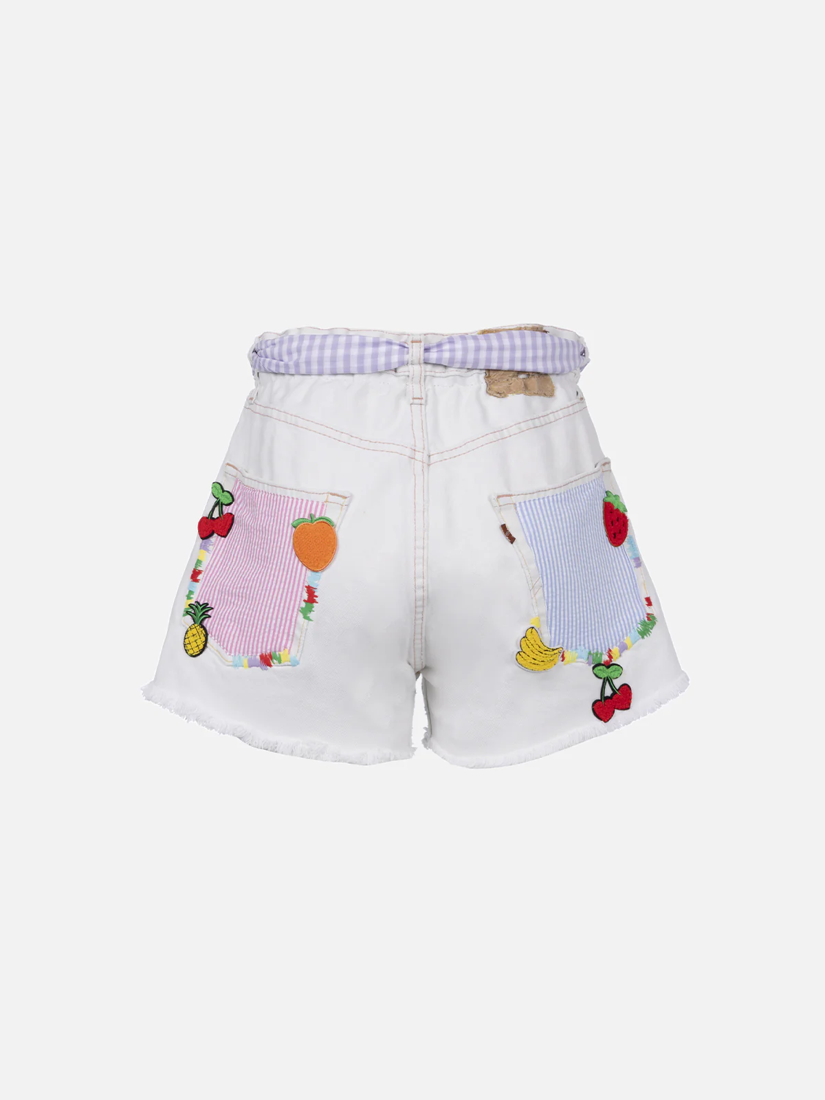 Dameshorts i genbrugsdenim med mærker