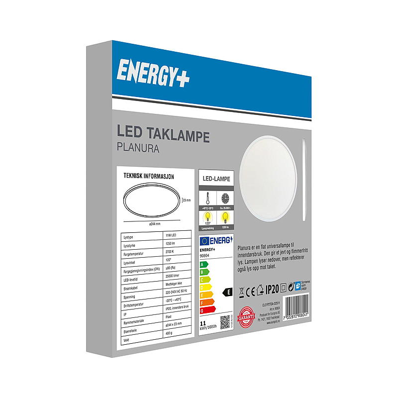 Plafonnier LED Energy 24,5 cm Planura
