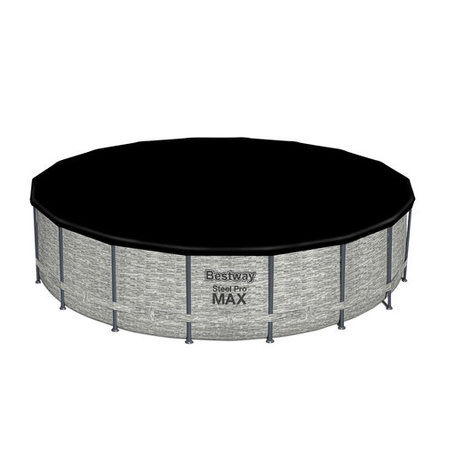 Piscine hors sol tubulaire Bestway Steel Pro Max, motif pierre, 549 x 122 cm