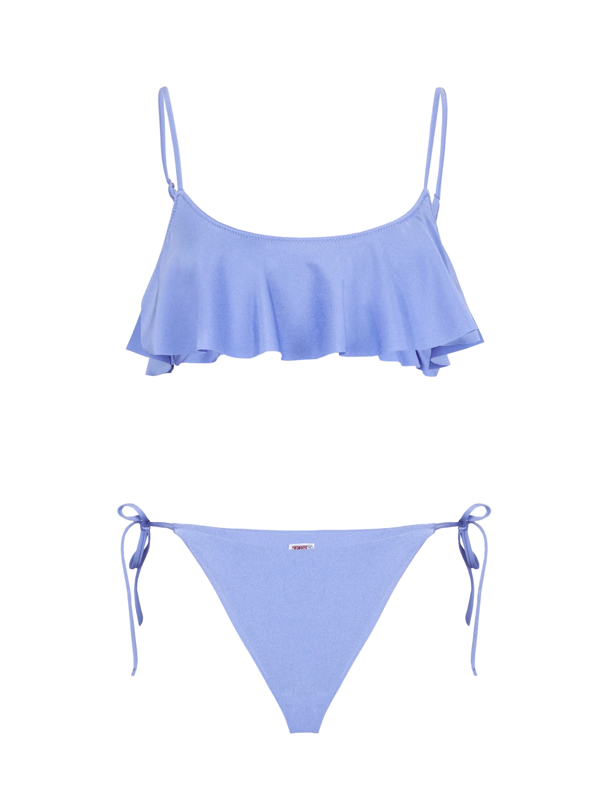 Lila bralette bikini voor dames met ruches