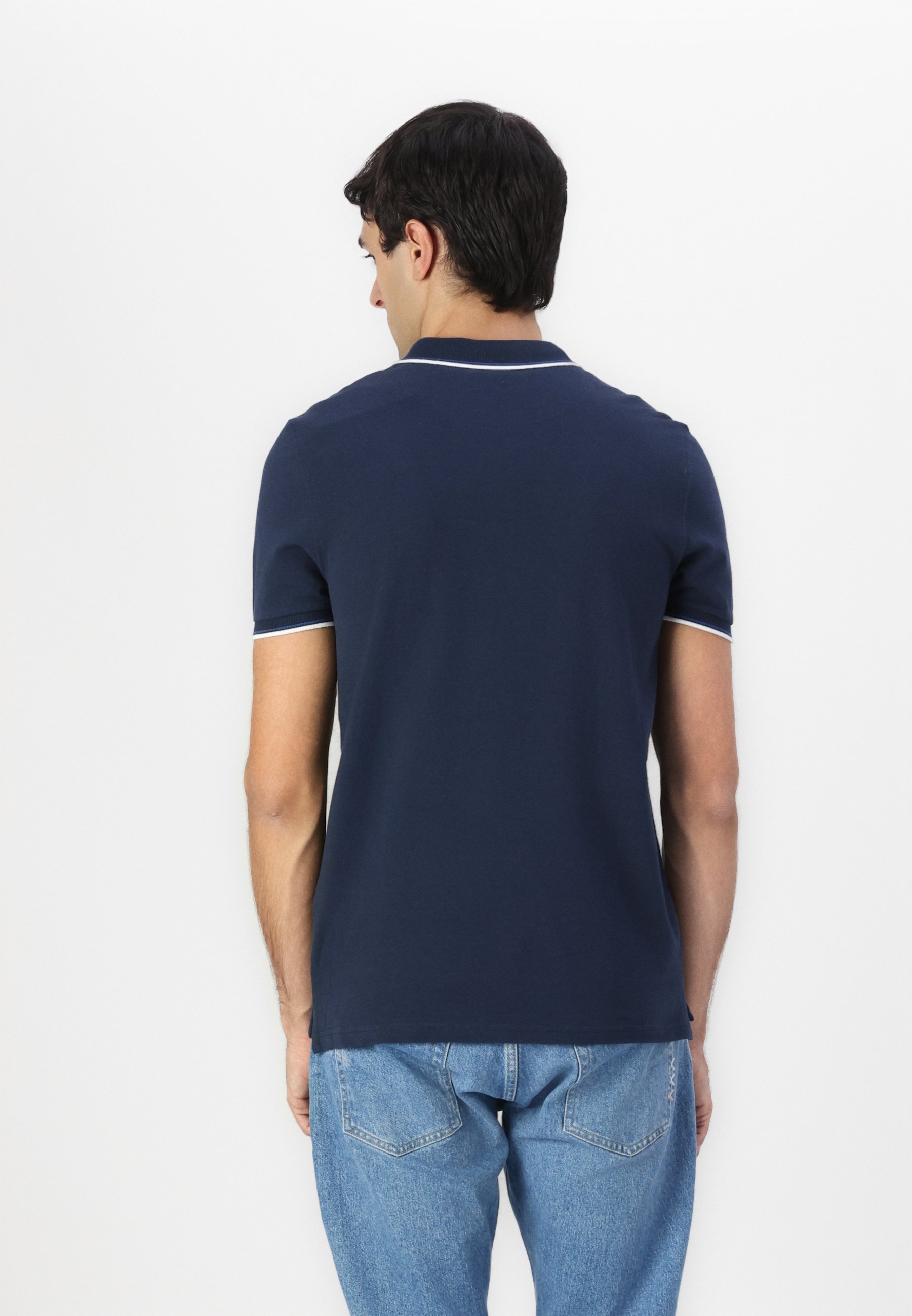 Pier One SLIM - Poloshirt - donkerblauw