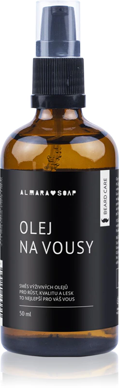 Óleo para barba Almara Soap para um crescimento mais rápido da barba.