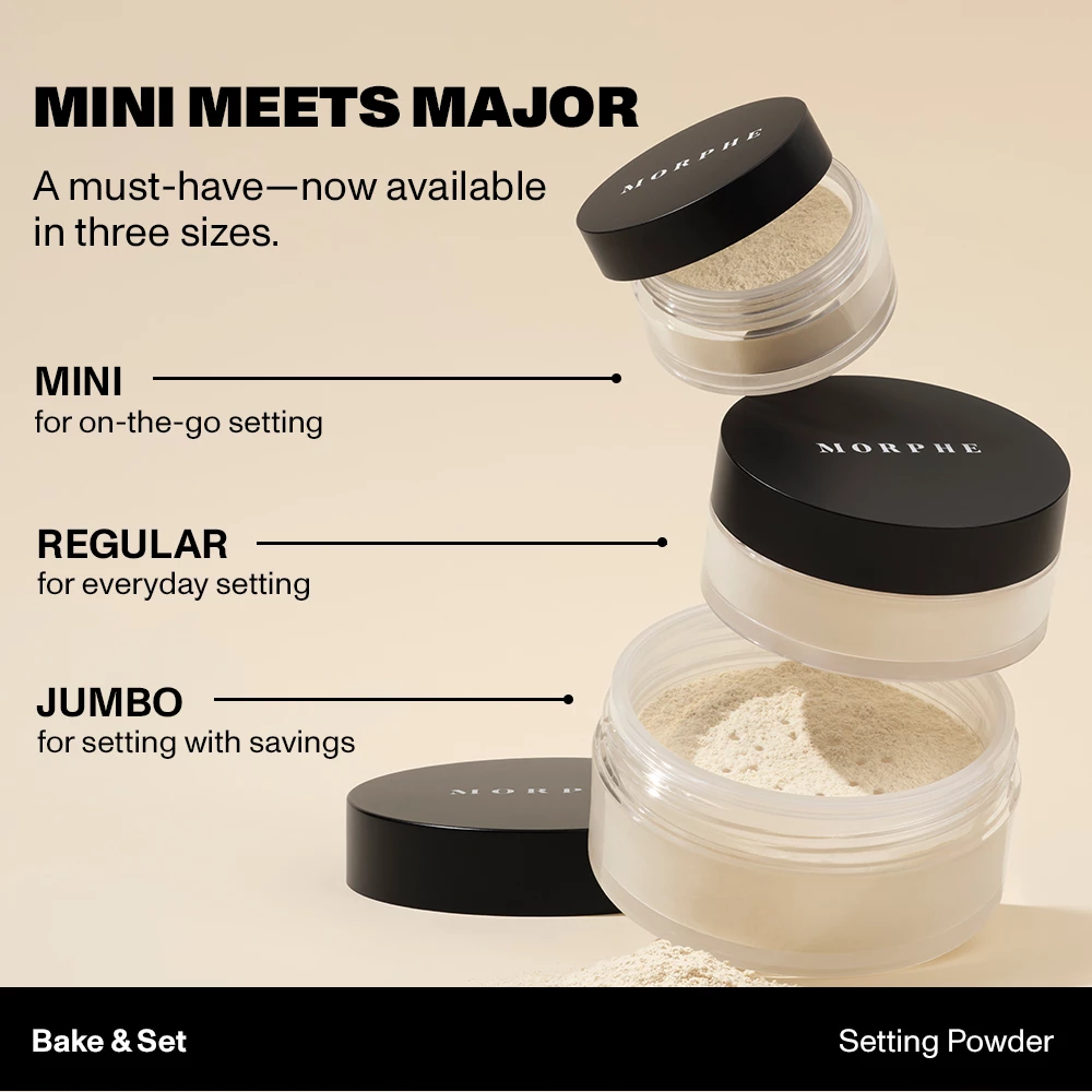 Mini Bake & Set mīkstā fokusa fiksējošais pūderis - Morphe