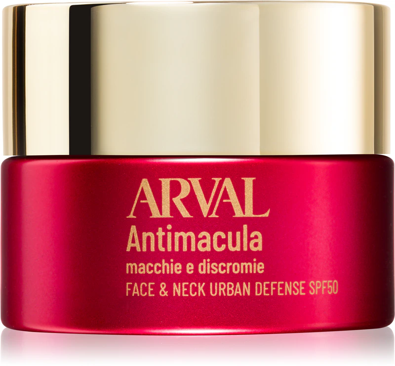 Arval Antimacula Creme Protetor Facial e para Pescoço Urban Defense FPS 50 contra manchas.
