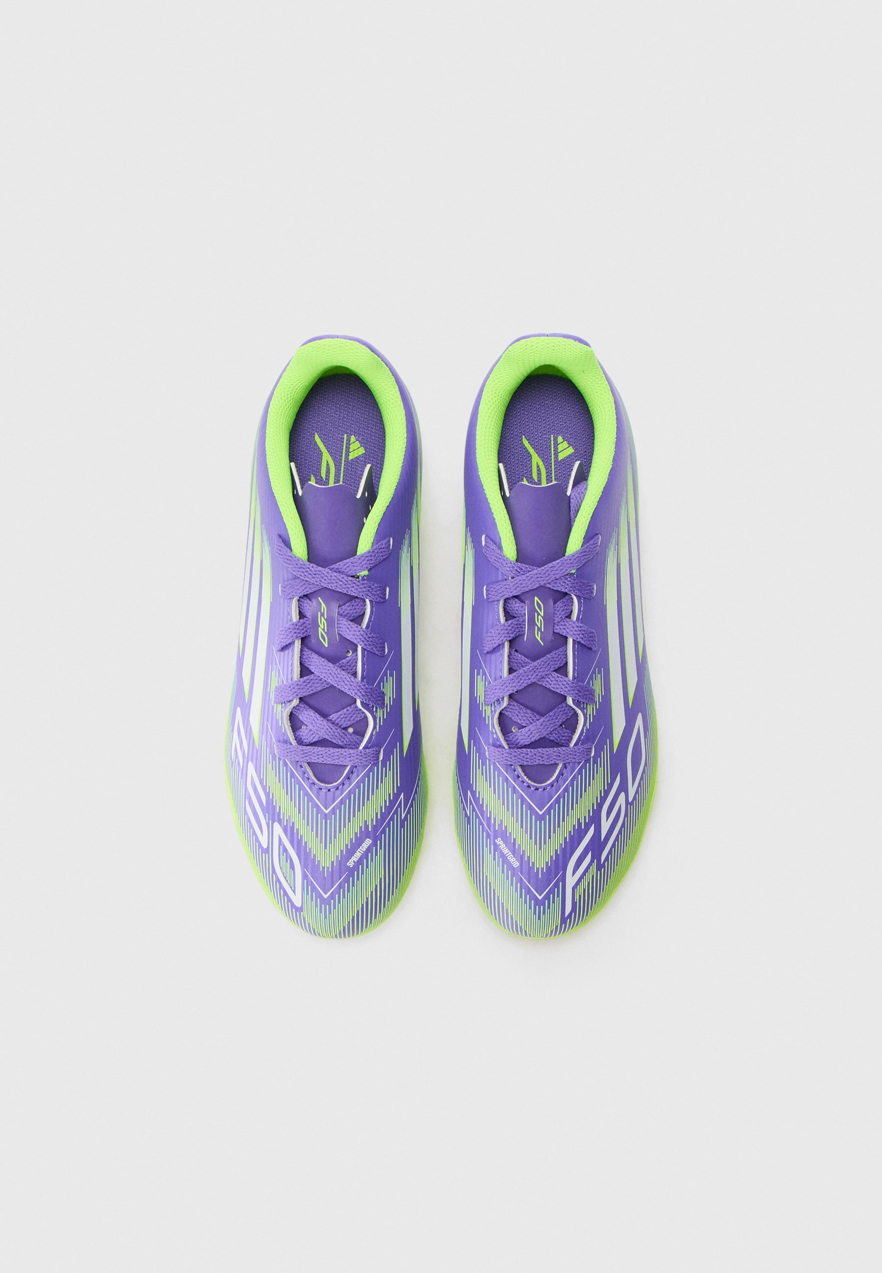 adidas Performance F50 CLUB UNISEX - Voetbalschoenen voor stevige ondergrond - paars/wit/helder citroengeel
