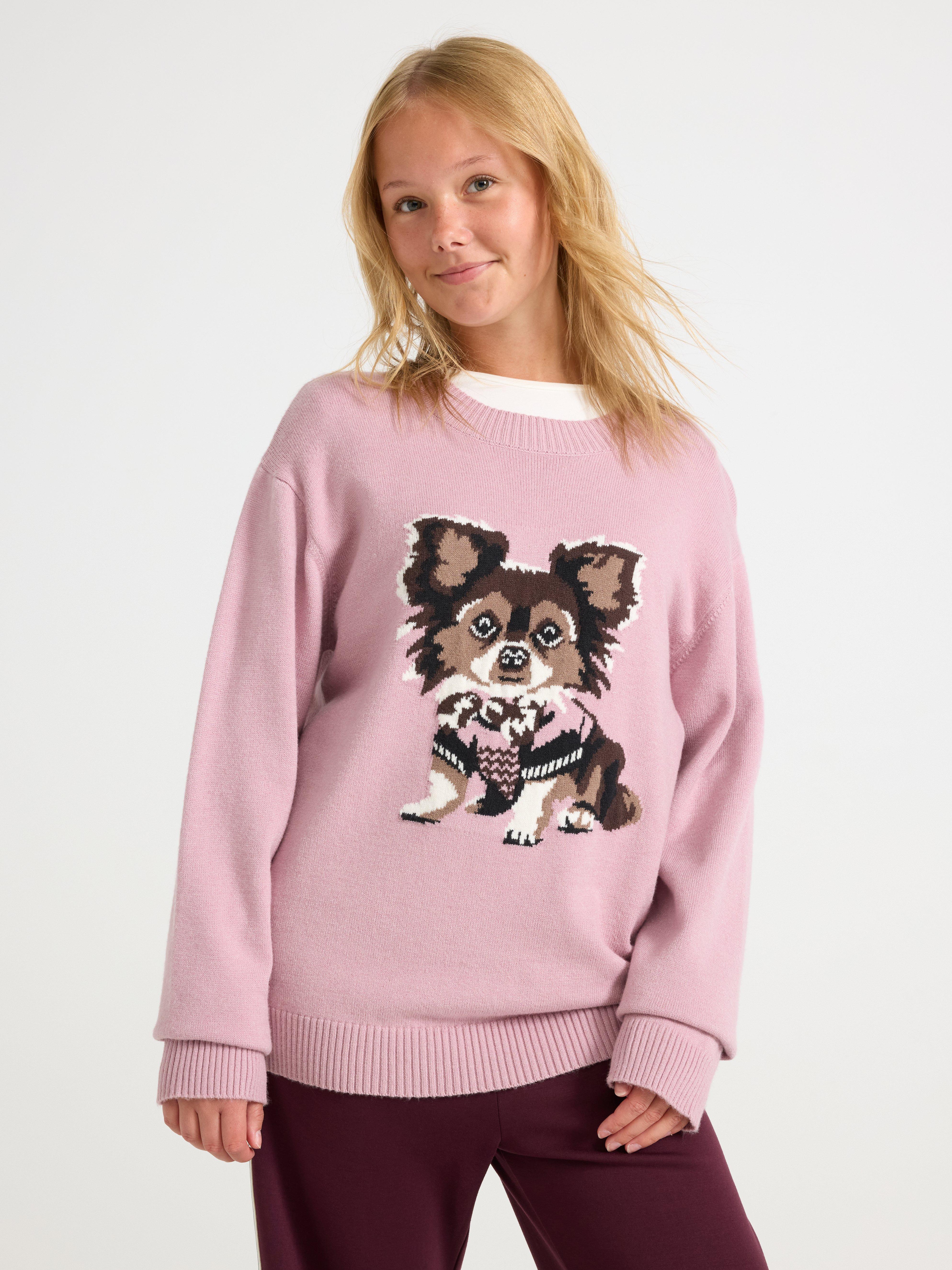 Strikket genser Dusty Lilac